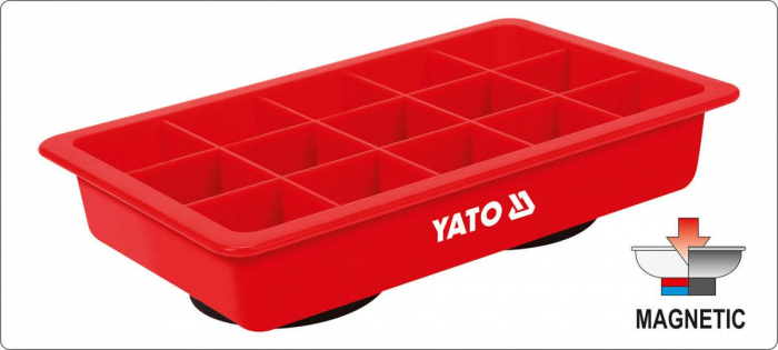 Organizator magnetic pentru accesorii mici YATO 190x120x34mm [4]