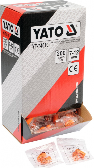 Set antifoane tip dop YATO 7 - 12mm SNR 34 dB 200 perechi [5]