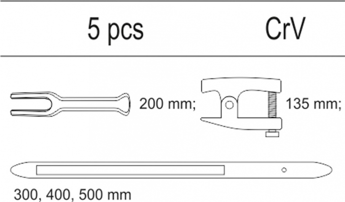 Set Leviere si Extractoare Auto, Adaos Pentru Dulap de Scule, CR-V, 5 buc [2]