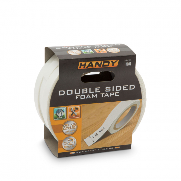 Set bandă dublu-adeziv, spumat 18 mm/2,6m [2]