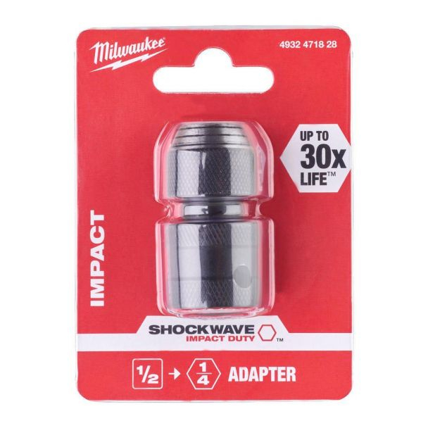 Adaptor bit de impact MILWAUKEE SHOCKWAVE 1/2 la 1/4 50mm [2]