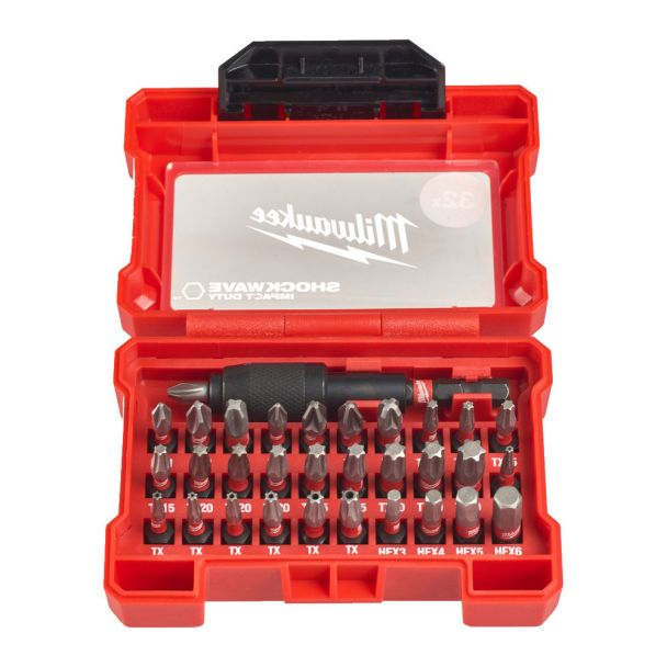 Set biti MILWAUKEE SHOCKWAVE prindere HEX 1/4 32buc [2]