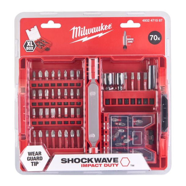 Set biti MILWAUKEE SHOCKWAVE prindere HEX 1/4 70buc [2]