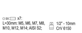 Set biti YATO RIBE M5-M14 8buc [2]