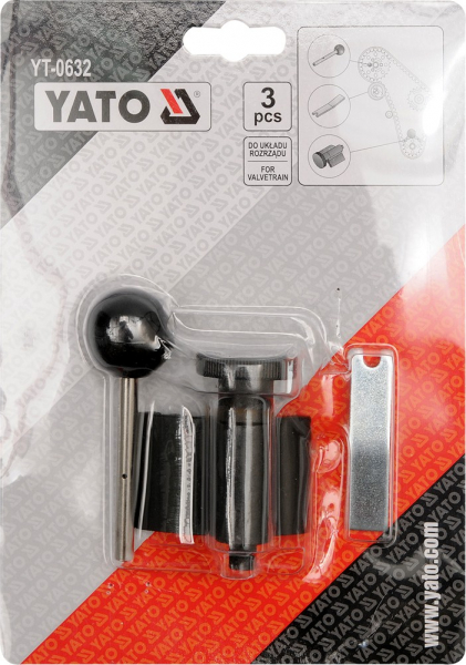 Set blocare roti distributie YATO, pentru motor diesel 3B, 3buc [2]