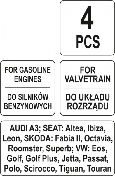 Set blocare YATO, pentru distributie auto V.A.G, 1.4-1.6 FSI, 4buc [5]