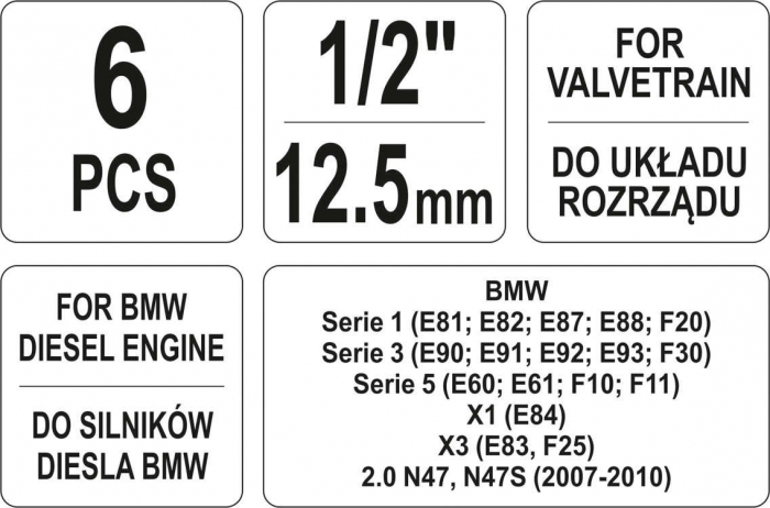Set YATO blocare distributie BMW-DIESEL-VALVETRA 6pcs [5]