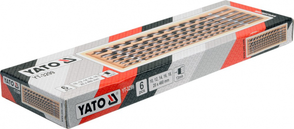 Set burghie elicoidale YATO, pentru lemn, 10 - 20mm, 6buc [2]