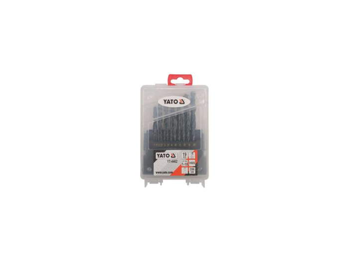 SET BURGHIE METAL HSS, 19 BUC, 1-10MM YATO