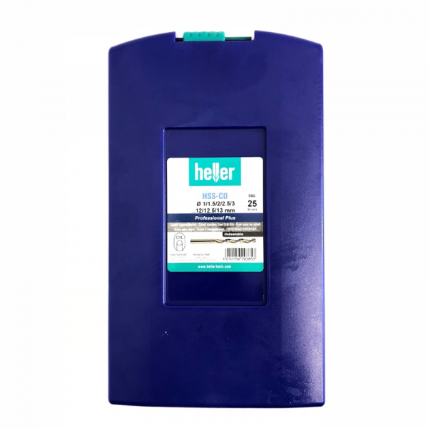 Set burghie pentru metal HELLER, HSS-Cobalt, 25buc [2]