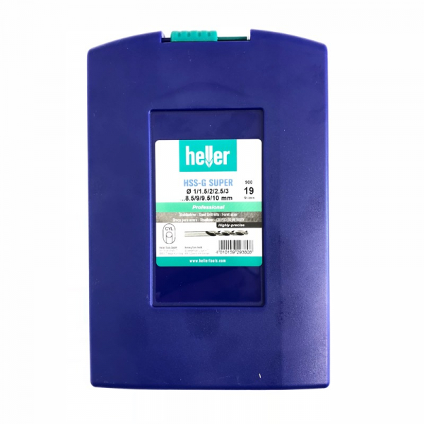 Set burghie pentru metal HELLER, HSS-G, 19buc [2]