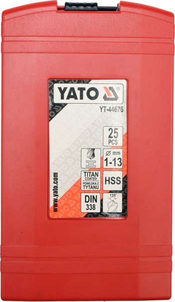 Set burghie pentru metal YATO, HSS-Titan, DIN 338, 25buc [2]