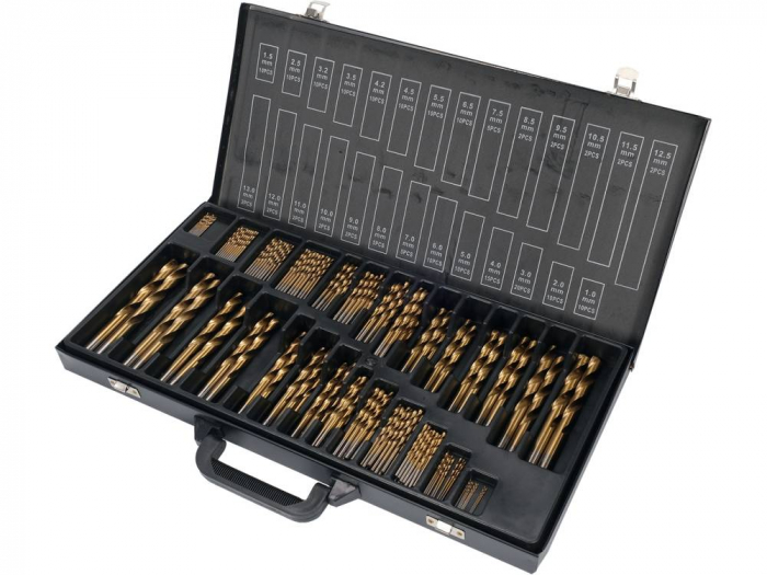 Set burghie pentru metal YATO, HSS-Titan, DIN 338, 1 - 13mm, 190buc [2]