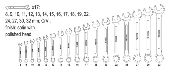 Set chei combinate YATO, satinate, 8-32mm, 17buc [2]