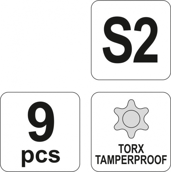 Set chei imbus YATO, torx, AISI S2, T10-T50, 9buc [2]