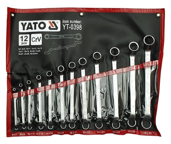 Set chei inelare YATO, cu cot, 6 – 32mm, 12buc 12buc