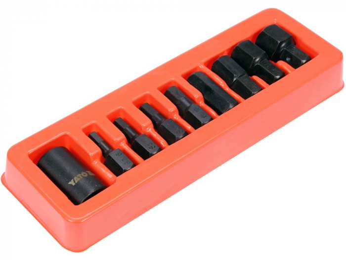 Set biti de impact HEX YATO CrMo, 1/2, 9buc [2]