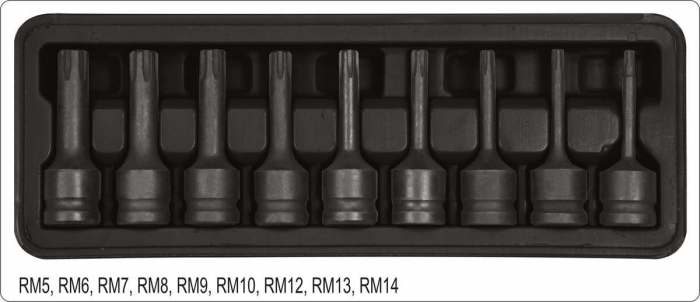 Set chei tubulare de impact YATO RIBE RM5-RM14 CrMo 1/2 9buc [5]