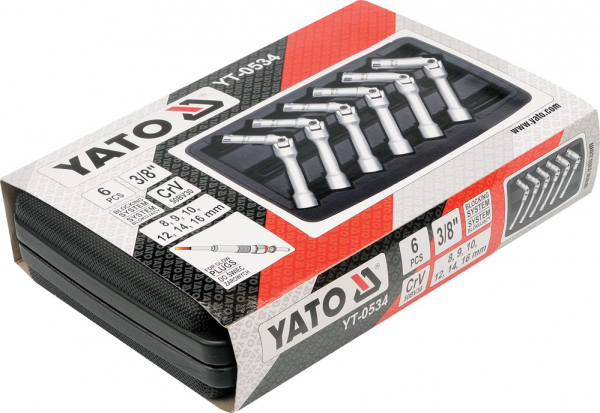 Set chei YATO, pentru bujii incandescente, 8 - 16mm, 3/8", 6buc [3]