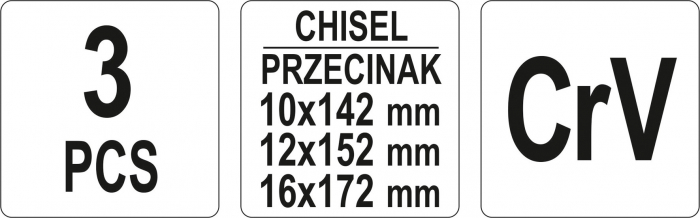 Set dalti impact YATO, CR-V, 3buc [3]