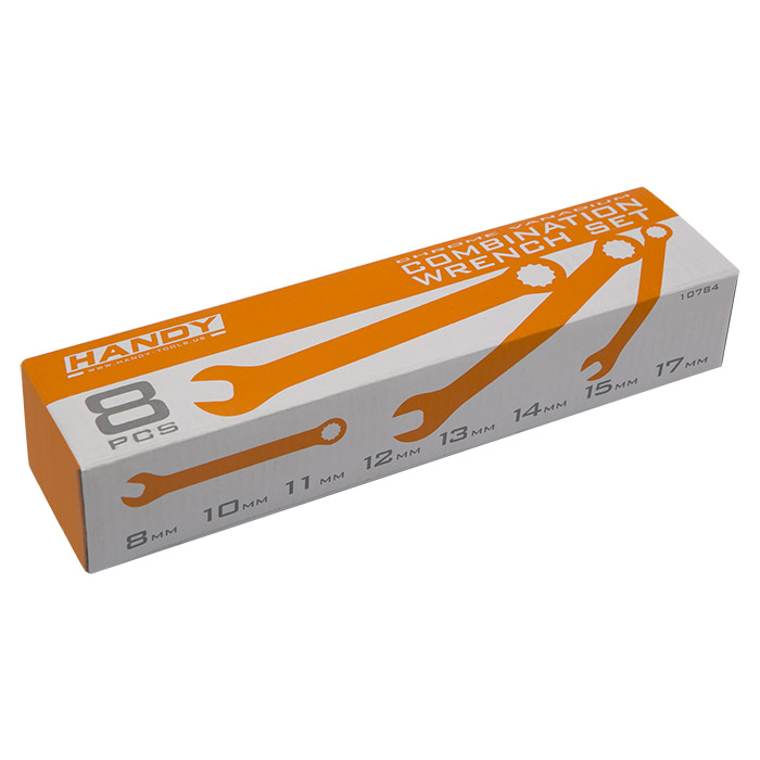 Set de 8 chei combinate (fix+inelar) in husa din mat. plastic [3]