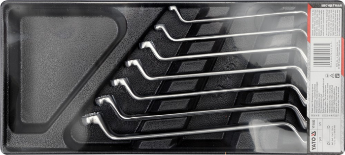 Trusa Chei Inelare Curbate YATO, Adaos Pentru Dulap de Scule, CR-V, 6 - 19mm, 7 buc [2]