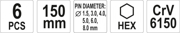 Set dornuri YATO, CR-V, 6buc [3]