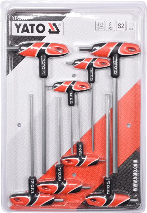 Set imbus si torx YATO, tip T, cu maner, profesional [2]