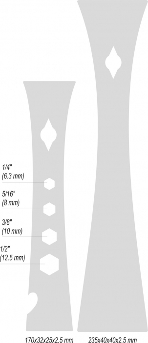 Set leviere YATO, tip racleta, 2buc, Inox, 235 x 40 x 40 mm, 170 mm x 32 x 25 mm [4]