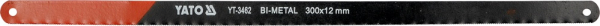 Set panze fierastrau yato, pentru metal, 300x12x0.6mm, bi-metal, 24tpi, 2buc
