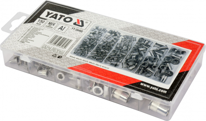 Set piulite nituibile YATO, M3 - M10 [2]