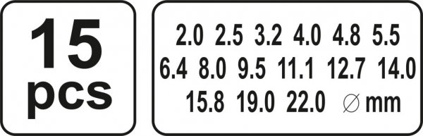 Set preducele YATO, 2 - 22mm, 15buc [3]