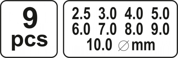 Set preducele YATO, 2.5 - 10mm, 9buc [4]