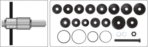 Set schimbat rulmenti YATO, roata fata, 23buc [3]