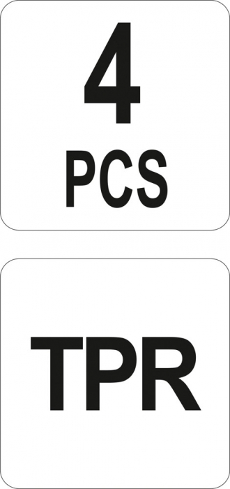 Set raclete silicon YATO, TPR, 4buc, rosu-negru [4]