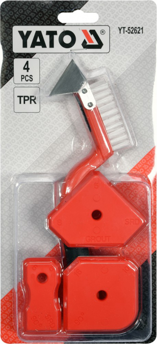 Set raclete silicon YATO, TPR, 4buc, rosu-negru [3]