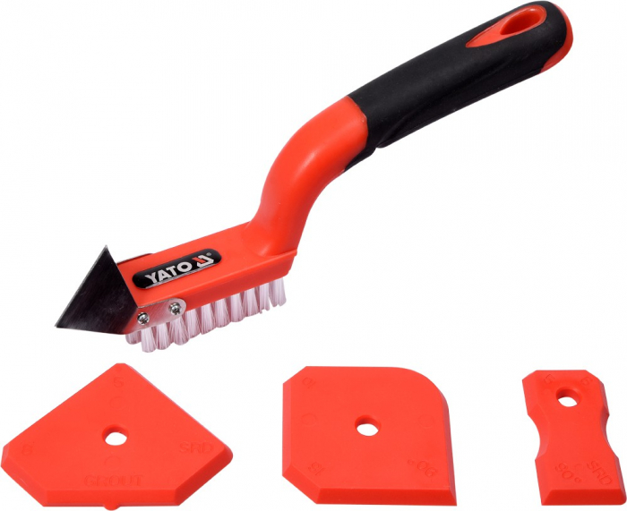 Set raclete silicon YATO, TPR, 4buc, rosu-negru [2]