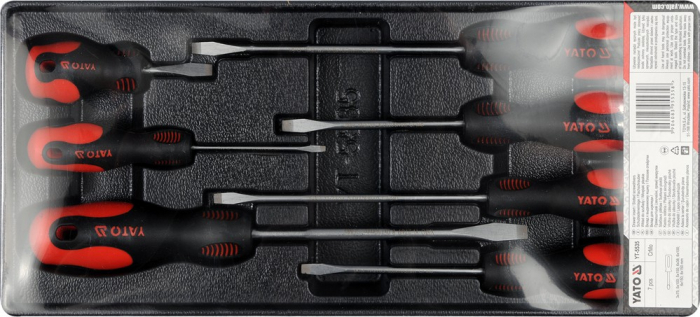 Set Surubelnite drepte YATO, Adaos Pentru Dulap de Scule, 7 buc [2]