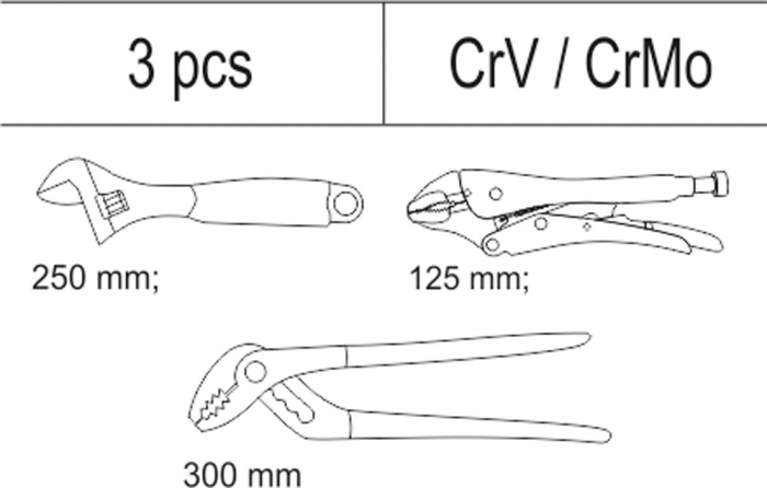 Set clesti YATO, Adaos Pentru Dulap de Scule, 3 buc [2]