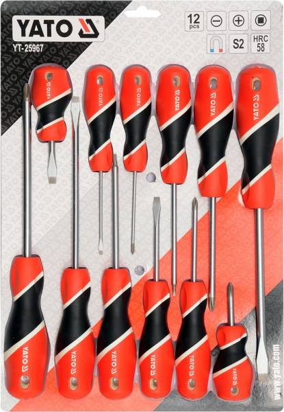 Set surubelnite YATO, lacatuserie, 12buc, 58HRC [2]