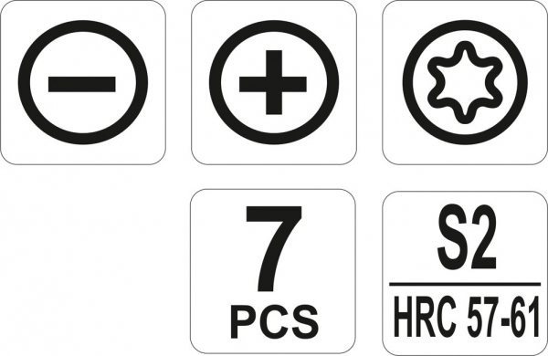 Set surubelnite YATO, precizie, 7buc [3]