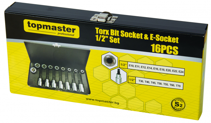 Set tubulare 1/2" 16pcs CR-V TMP Top Master Pro [2]