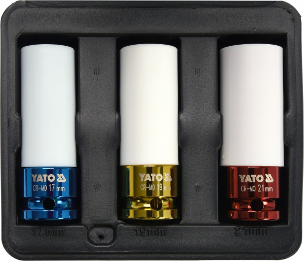 Set tubulare YATO, de impact, cu izolatie, 17-19-21 mm, CrMo, 1/2", 3buc [4]