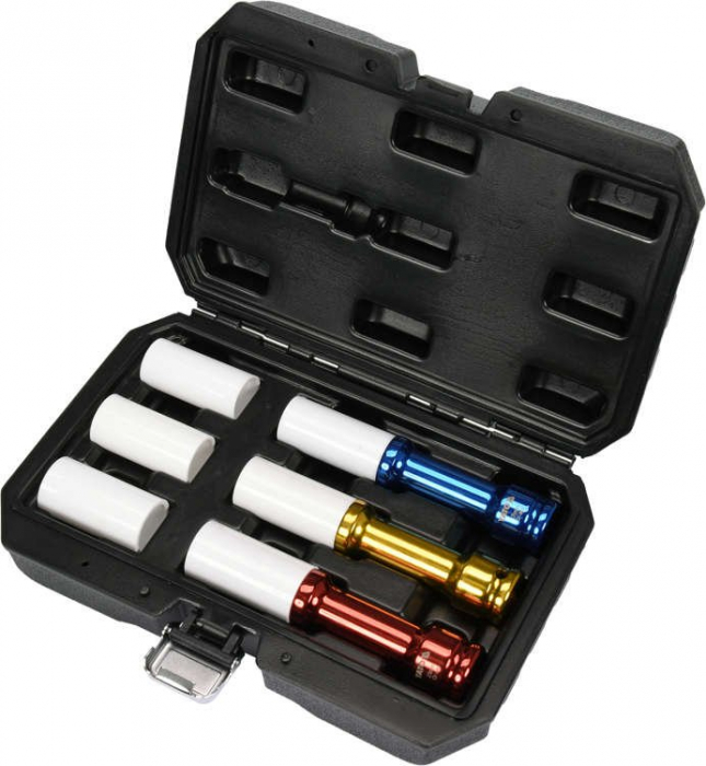 Set tubulare lungi pentru jante aluminiu YATO de impact cu izolatie 17-19-21 mm CrMo 1/2 6buc 150mm [2]
