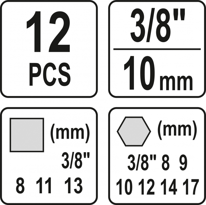 Set YATO biti pentru buson ulei 3/8 12pcs [5]