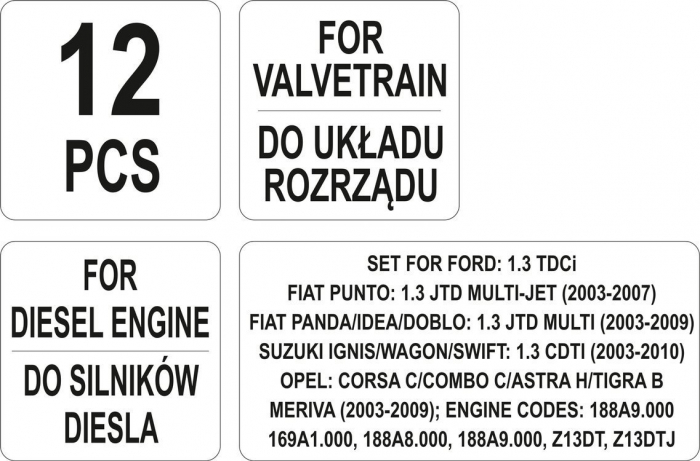 Set YATO blocare distributie motor diesel 12pcs [5]