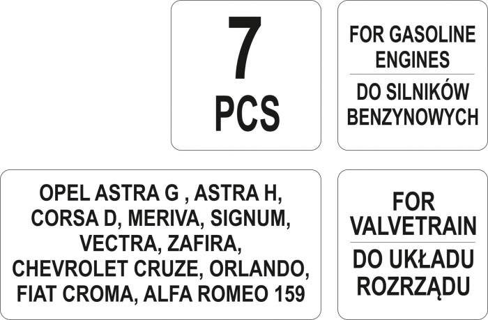 Set YATO blocare distributie motor benzina OPEL 1.4-1.8 16V 7pcs [5]