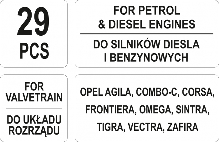 Set YATO blocare distributie motor benzina & diesel OPEL 29pcs [5]