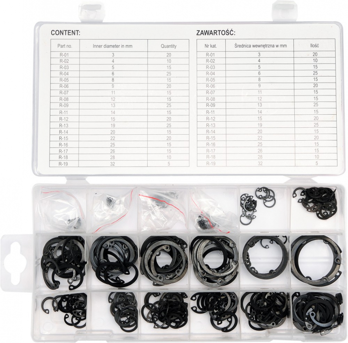 Set YATO, coliere seger interior, 300 buc [2]