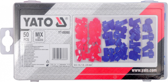 Set YATO, conectori electrici, 50 buc [3]